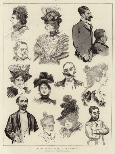 Tipos de visitantes al casino de Charles Paul Renouard